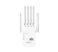 Newest WiFi Extender, WiFi Booster, WiFi Repeater, 1200Mbps WiFi Booster Range Extender, 2 LAN Ports,6 Antennas, Internet Booster - with Ethernet Port, Quick Setup, Home Wireless Signal Booster -White