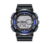 Newest Wrist Boy Sport Watch Digital Stopwatch Rubber Men LCD Watch for Men Gift Set Man Islam, dark blue, one size