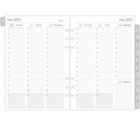 newestor 2025-2026 A5 Planner Inserts, Filofax A5 Compatible, Jul 2025 - Jun 2026, Weekly and Monthly Appointment Book Pages, Tabbed, 6 Holes