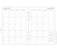 newestor 2026-2027 Monthly Planner Refills for A5 6-Ring Binder, Two Pages Per Month, Aug 2026 to Dec 2027, A5 Size, 6-Hole Punched