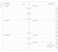 newestor 2026-2027 Weekly & Monthly Planner Refill, 3-3/4" x 6-3/4", Jul 2026 - Jun 2027, Personal/Compact/Size 3