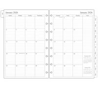 newestor 2026 Monthly Planner Refill for 8-Discbound Notebook, Two Pages Per Month, Jan 2026 to Dec 2026, Junior Size 5-1/2"x8-1/2"