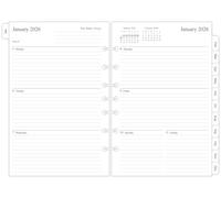 newestor 2026 Weekly & Monthly Planner Refill, 5-1/2" x 8-1/2", Runs from Jan 2026 to Dec 2026, Classic/Desk Size 4, 7-Hole Punched