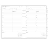 newestor 2027 Daily Planner Refills A5 Size, Filofax Compatible - Day Appointment Schedule & To-Do, Monthly Tabs, 6-Hole Punched