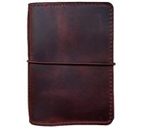 newestor Travelers Notebook Cover with Inner Pockets, Card Slots and Pen Holder, A6 Size, Dark Brown