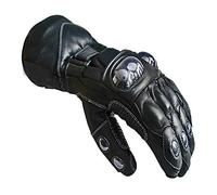 Newfacelook Black Leather Biker Motorbike Motorcycle Waterproof Gloves