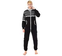 newfacelook Mens Onesie Aztec Print All in One Adult Jumpsuit One Piece Unisex Nightwear