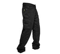 newfacelook Mens Work Trousers Multi Pockets Cargo Combat Work Pants Work Trousers for Man Black