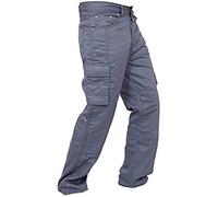 newfacelook Mens Work Trousers Multi Pockets Cargo Combat Work Pants Work Trousers for Man Grey