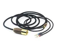 NewFantasia 6.7ft 4-pin XLR Balanced Cable 7N OCC Copper Silver Plated Cord Walnut Wood Shell Compatible with Hifiman Sundara, Ananda, Arya, HE400SE, Edition XS, HE4XX Headphones Dual 3.5mm end