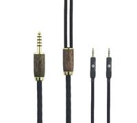 NewFantasia Replacement Audio Cable 4.4mm Balanced Cable Compatible with Audio Technica ATH-R70x Professional Headphone 6N OCC Copper Silver Plated Cord Walnut Wood Shell