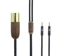NewFantasia Replacement Audio Cable 4-pin XLR Balanced Cable Compatible with Audio-Technica ATH-R70x, ATH-R70xa Professional Headphone 6N OCC Copper Silver Plated Cord Walnut Wood Shell