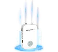 NEWFAST AC1200 WiFi Range booster 5.8/2.4GHz Dual band WiFi Booster Compatible with Any Wireless Router, 802.11AC, Wireless Access Point Compatible with Any Wireless Router, UK Plug