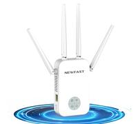 NEWFAST AC1200 WiFi Range booster 5.8/2.4GHz Dual band WiFi Booster Compatible with Any Wireless Router, 802.11AC, Wireless Access Point Compatible with Any Wireless Router, UK Plug