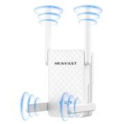 NEWFAST AX3000 WiFi6 Range Extender, Broadband Dual Band Wi-Fi Extender WiFi Range Extender WiFi Booster, Gigabit Port, Wi-Fi Booster Range Extender, 5Modes, Works with Any Wifi Router, WPS, UK Plug
