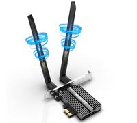 NEWFAST AX5400Mbps Tri-Band WiFi 6E Bluetooth 5.3 PCIe Adapter with Two Antennas, Ultra-Low Latency WiFi Adapter for PC, Ideal for AR/VR, 8K Streaming, Supports Windows 11, Easy Setup