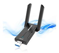 NEWFAST AXE5400Mbps USB3.0 WiFi Dongle Wireless Adapter Tri-band 6GHZ/5GHz/2.4GHz USB WiFi Adapter for PC/Laptop, WiFi6E Dongle For Windows 11/10, Low-Latency Gaming &Streaming