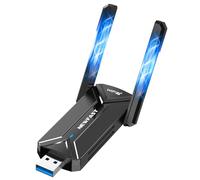 NEWFAST Wi-Fi 7 Adapter BE6500Mbps USB 3.0 WiFi Dongle For PC, 2x5dBi Antennas, 4096-QAM, MLO, WPA3, USB WiFi Adapter For HD Video/Gaming/Streaming, Wireless Adapter Supports Win10/11 Only