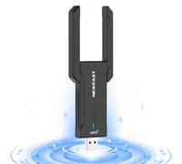 NEWFAST WiFi E6 Dongle AXE5400Mbps USB WiFi Dongle 6GHZ/5GHz/2.4GHz USB3.0 Wi-Fi Adapter for PC, High Gain Wireless Adapter For Windows 11/10, Low-Latency Gaming