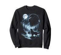 Newfie Howling to the Moon Retro 90's Newfoundland Dog Sweatshirt