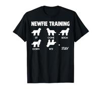 Newfie Training Newfoundland Dog Tricks Sit Come Stay Fetch T-Shirt