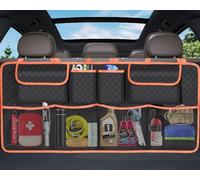 NEWFOM Car Trunk Organizer and Storage, Large Capacity Backseat Hanging Storage Car Accessories, Backseat Car Organizer for SUV/MPV/Truck (Orange)