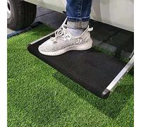 NEWFOM RV Step Rug Wraparound Radius Camper Stair Cover Trailer Step Carpet 23 Inch Wide, Black, 23" Width, 8-9" Depth, 1pcs
