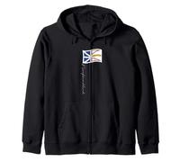 Newfoundland and Labrador Signature Flag Pole - Newfie Flag Zip Hoodie
