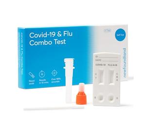Newfoundland COVID & Flu Combo Test Kit - Dual Home Self-Testing for Influenza & COVID-19 - Rapid Results in 10 Minutes - Detects Coronavirus & Flu Strains - CE Certified (1)