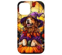Newfoundland Dog Halloween Pumpkin Witch Hat Case for iPhone 12/12 Pro