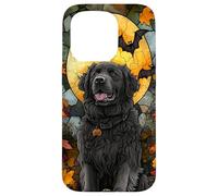 Newfoundland Dog Halloween Pumpkin Witch Hat Case for iPhone 15 Pro