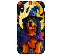 Newfoundland Dog Halloween Pumpkin Witch Hat Case for iPhone X/XS