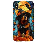 Newfoundland Dog Halloween Pumpkin Witch Hat Case for iPhone X/XS