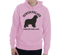 Newfoundland Dog Lover Adult Unisex Hoodie Birthday Gift Idea Large Pink