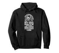 Newfoundland dog My Dog Winks Secret Code Pullover Hoodie