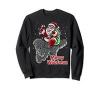 Newfoundland Dog Santa Claus Hat Merry Christmas X-Mas Dogs Sweatshirt