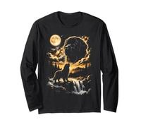 Newfoundland Howling to The Moon Long Sleeve T-Shirt