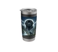 Newfoundland Howling to The Moon Meme Funny Dog Lover Stainless Steel Insulated Tumbler