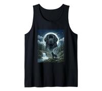 Newfoundland Howling to The Moon Meme Funny Dog Lover Tank Top