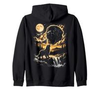 Newfoundland Howling To The Moon Zip Hoodie
