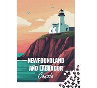 Newfoundland & Labrador Lighthouse 1000 Piece Jigsaw, Holiday Puzzle Gift, 70x50cm/1000pcs