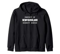 Newfoundland Property Of Security Service Canine Dog Lover Zip Hoodie