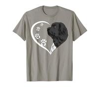 Newfoundland T Shirts For Women Newfoundland Tshirt Heart T-Shirt