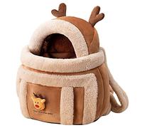 NEWFT Dog Carriers Cage Winter Warm Cats Travel Bag Portable Carriers Backpacks Shoulder Bag Cats Furry Carriers with Top Open