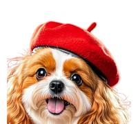 NEWFT Fashion Pet Berets Hat Ensuring Secure And Comfortable Wear For Dog Cats During Party Holiday Photography Props