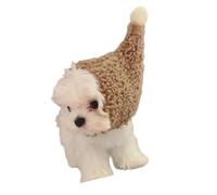 NEWFT Thick Fleece Dog Hat With Adjustable Band Comfortable Small Animals Cosplay Headwear Accessories For Holiday Parties