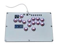 NEWFUN Arcade Fight Stick, T16 All Button Arcade Controller, Fighting Arcade Game Keyboard für PS4/Switch/PC/PS3 Street Fight keypad mit Turbo und benutzerdefiniertem RGB