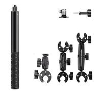 NEWFUN Camera Mount, Accessories for Insta360 x4, Motorcycle Kit for Insta360 x4, X3, X2 360 Degree Rotation, Double Clamp, Double Stability, Motorcycle Mount, Compatible with Multiple Devices