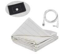 NEWFUN Grounding Sheets, Grounding Mat, Grounding Bed Sheet, High Quality Grounding Mat to Improve Sleep and Health, with EU Earth Cable and Plug, (90x230cm)
