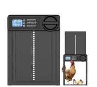 NEWFUN Porta Automatica Pollaio, Lega di Alluminio, Pollaio Automatico Con Ampio Display Impermeabile, Protezione Intelligent Anti-schiacciamento per galline, anatre, oche pollame